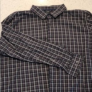 4XB Button-up Plaid Shirt
